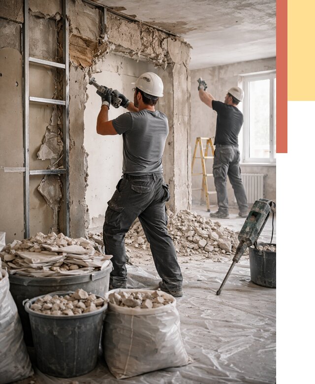 Демонтажные работы в Нижнем Тагиле от 2810 руб. — услуги и цена под ключ | ОТДЕЛОЧНИК-Нжн