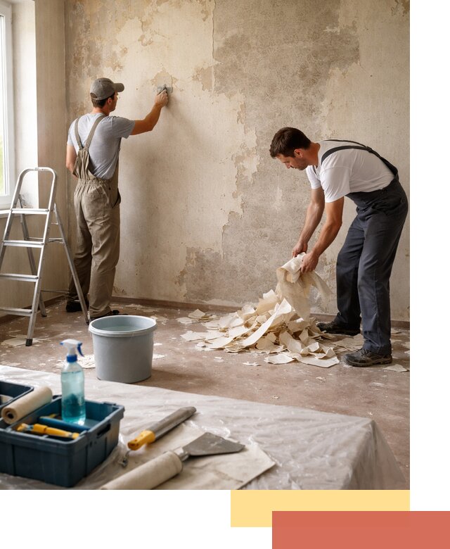 Снятие старых обоев в Нижнем Тагиле быстро и качественно