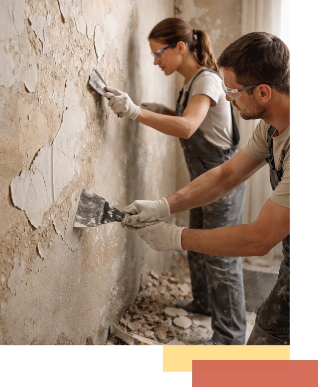 Снятие старой шпаклевки и подготовка поверхностей в Нижнем Тагиле