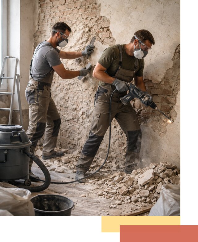 Демонтаж штукатурки со стен в Нижнем Тагиле быстро и аккуратно