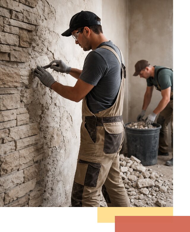 Демонтаж декоративного камня в Нижнем Тагиле профессионально и безопасно