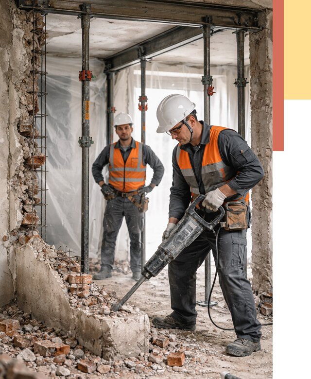 Снос несущих стен в Нижнем Тагиле от 10669 руб. — демонтаж несущей стены под ключ | ОТДЕЛОЧНИК-Нжн