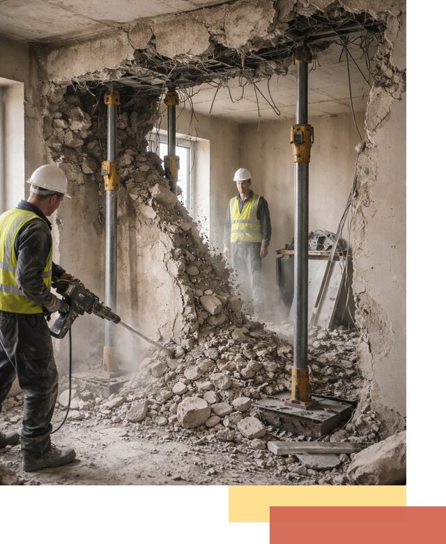 Снос несущих стен в Нижнем Тагиле с гарантией безопасности и качества