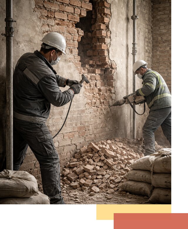 Демонтаж кирпичных стен в Нижнем Тагиле быстро и безопасно