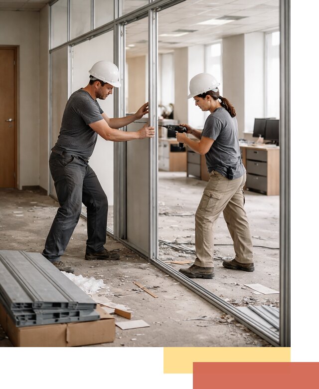 Демонтаж алюминиевых перегородок в Нижнем Тагиле быстро и аккуратно