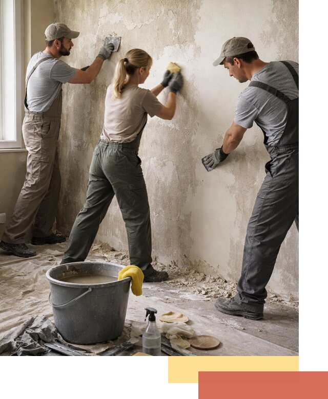 Очистка стен от клея и грунтовки в Нижнем Тагиле качественно и быстро