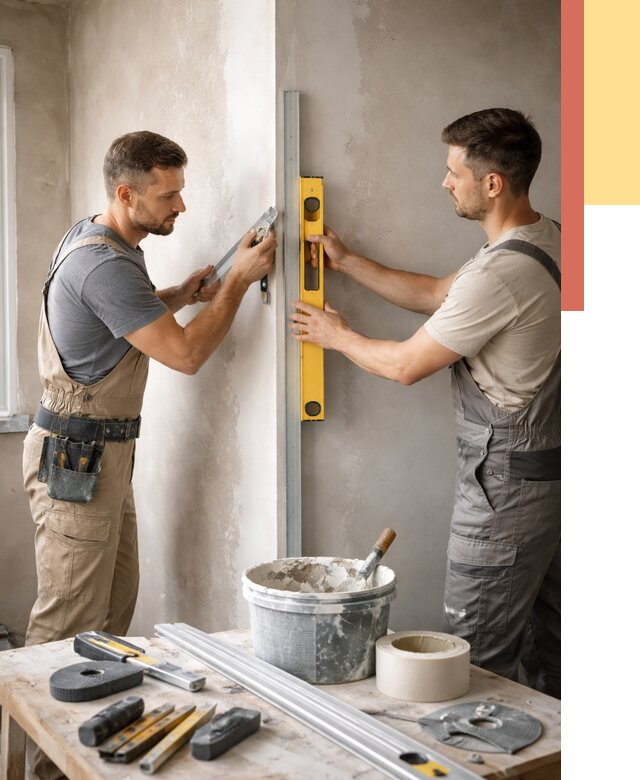 Выведение углов стен в Нижнем Тагиле от 1926 руб. быстро и недорого | ОТДЕЛОЧНИК-Нжн