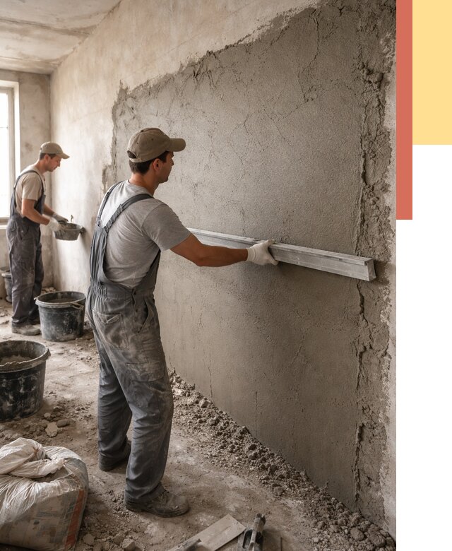 Цементная штукатурка стен в Нижнем Тагиле от 4684 руб/м2 — быстро и недорого | ОТДЕЛОЧНИК-Нжн