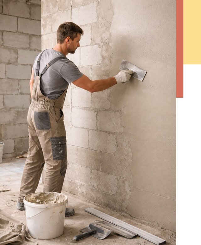 Штукатурка стен из газобетона в Нижнем Тагиле от 2186 руб./м2 — быстро и недорого | ОТДЕЛОЧНИК-Нжн