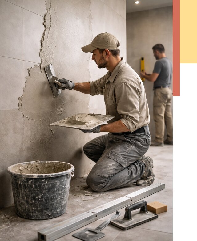 Штукатурка стен в ванной в Нижнем Тагиле от 4684 руб./м² — выравнивание под ключ | ОТДЕЛОЧНИК-Нжн