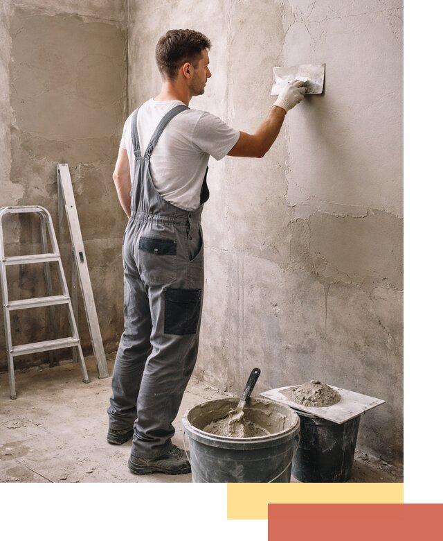 Штукатурка стен в ванной под ключ в Нижнем Тагиле