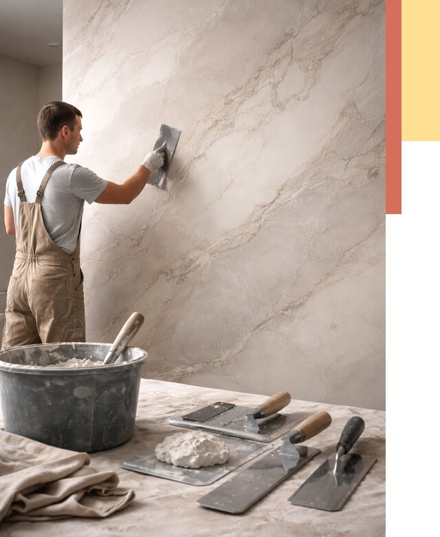 Декоративная штукатурка под мрамор в Нижнем Тагиле от 2915 руб./м² — быстро и недорого | ОТДЕЛОЧНИК-Нжн