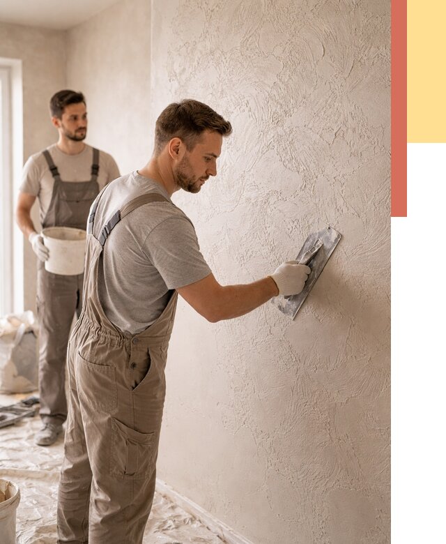 Фактурная штукатурка стен в Нижнем Тагиле от 4372 руб./м² — заказать под ключ | ОТДЕЛОЧНИК-Нжн