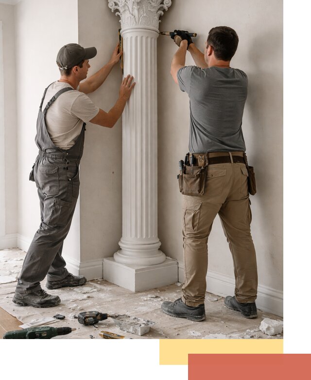 Установка декоративных колонн в Нижнем Тагиле под ключ