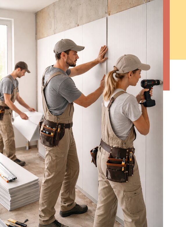 Монтаж ПВХ панелей на стены в Нижнем Тагиле от 468 руб/м2 — быстро и недорого | ОТДЕЛОЧНИК-Нжн