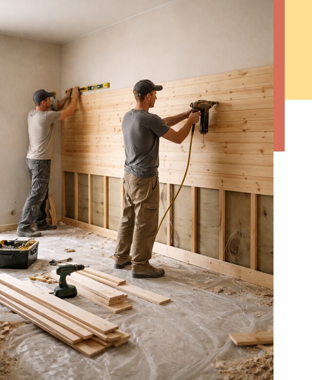 Монтаж деревянной вагонки на стены в Нижнем Тагиле от 7807 руб. | Услуги монтажа вагонки | ОТДЕЛОЧНИК-Нжн