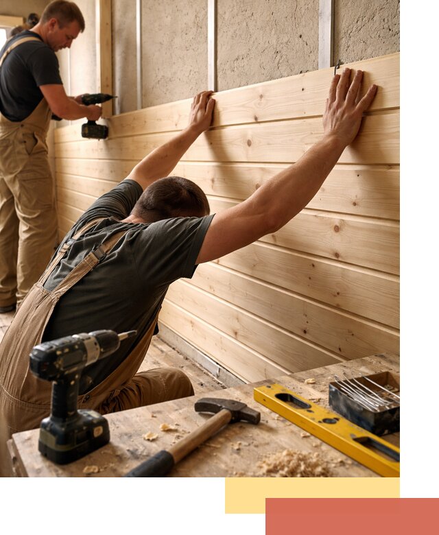 Монтаж деревянной вагонки на стены в Нижнем Тагиле быстро и качественно