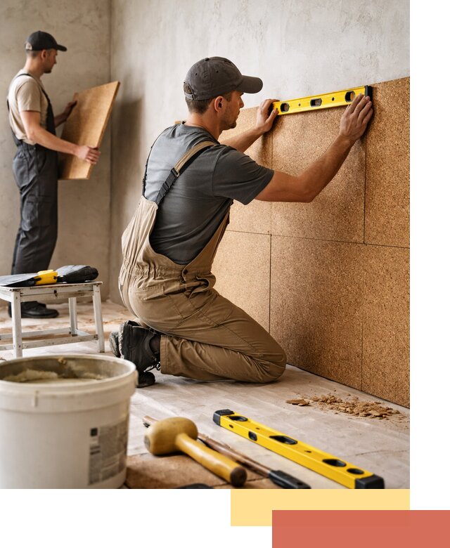 Монтаж пробковых панелей на стены в Нижнем Тагиле быстро и качественно