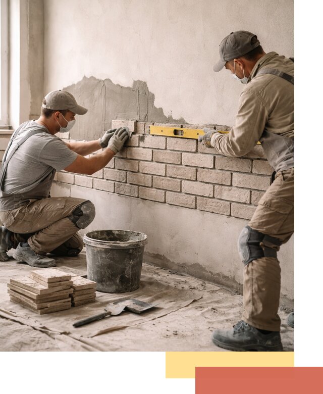 Монтаж декоративного кирпича профессионально в Нижнем Тагиле