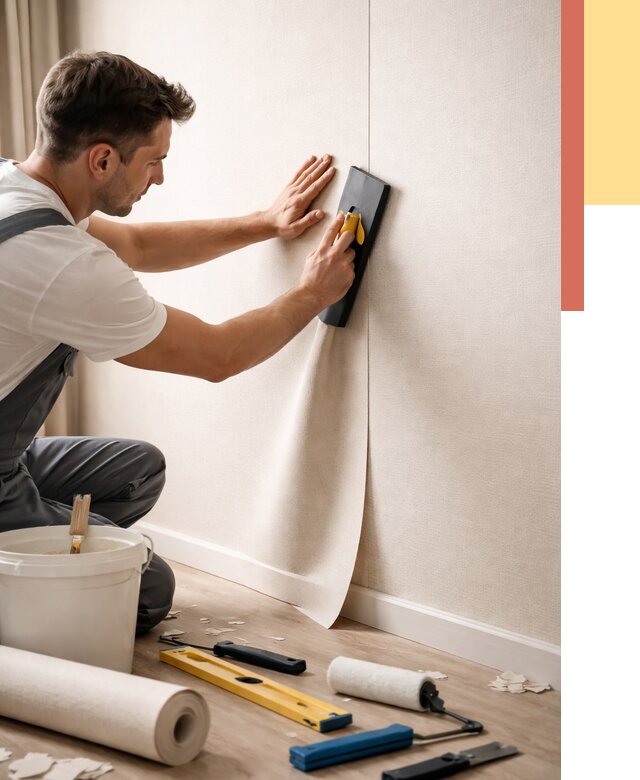 Поклейка виниловых обоев в Нижнем Тагиле от 4684 руб. | Быстро и недорого — ОТДЕЛОЧНИК-Нжн