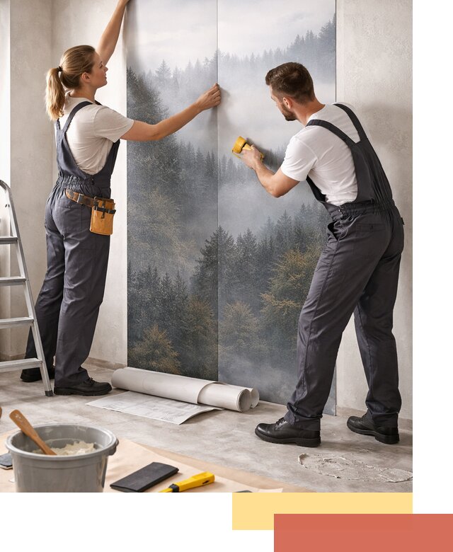 Поклейка фотообоев профессионально в Нижнем Тагиле под ключ