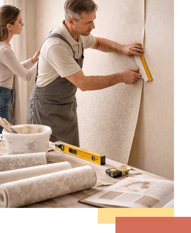 Поклейка обоев с подбором рисунка в Нижнем Тагиле