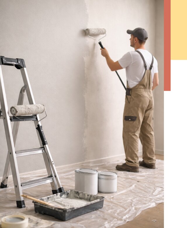 Покраска стен латексной краской в Нижнем Тагиле от 4684 руб. за м2 | ОТДЕЛОЧНИК-Нжн