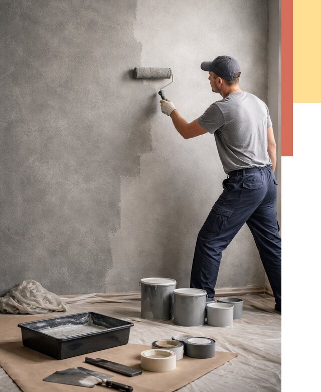 Покраска стен под бетон в Нижнем Тагиле от 677 руб. за м2 — быстро и недорого | ОТДЕЛОЧНИК-Нжн