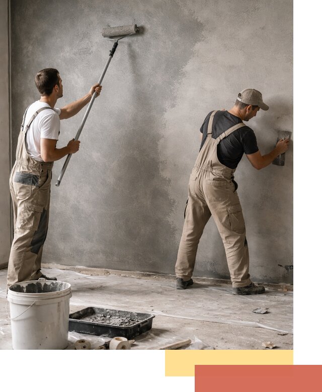 Покраска стен под бетон в Нижнем Тагиле профессионально и недорого