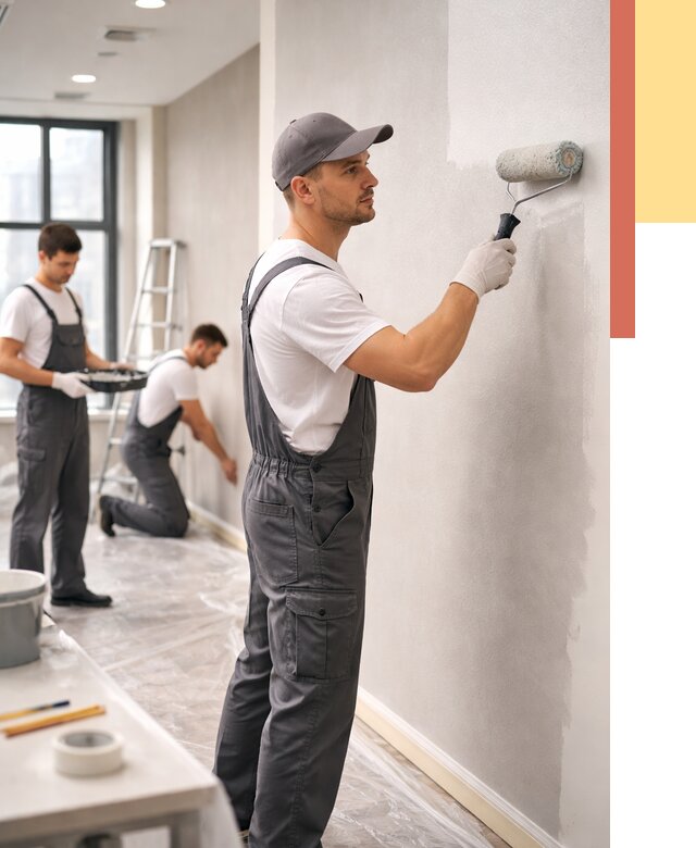 Покраска стен в офисе в Нижнем Тагиле от 8848 руб. — быстро и недорого | ОТДЕЛОЧНИК-Нжн