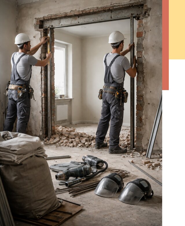 Расширение дверного проема в Нижнем Тагиле от 13011 руб. под ключ | ОТДЕЛОЧНИК-Нжн