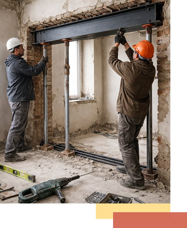 Усиление проема в стене в Нижнем Тагиле для расширения и безопасности