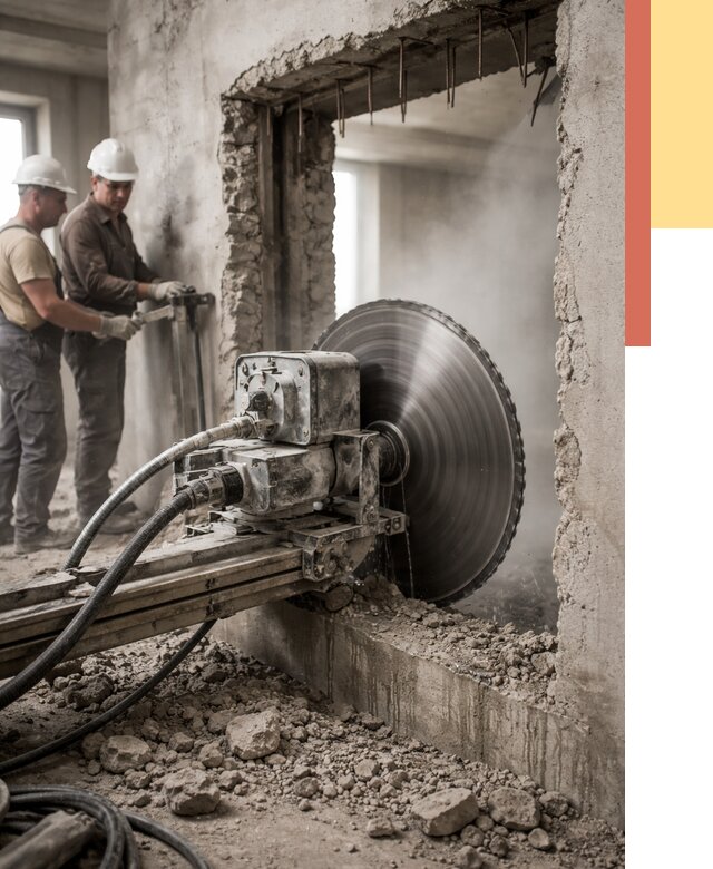 Алмазная резка проемов в Нижнем Тагиле от 4684 руб. быстро и недорого | ОТДЕЛОЧНИК-Нжн