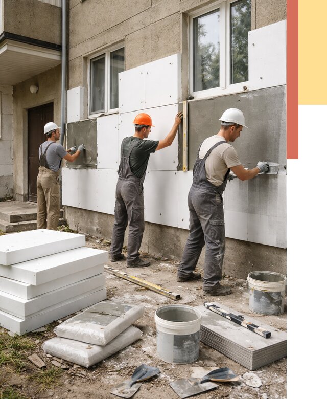 Утепление стен пенопластом в Нижнем Тагиле от 1822 руб. — недорого и под ключ | ОТДЕЛОЧНИК-Нжн