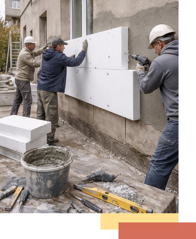 Утепление наружных стен пенопластом в Нижнем Тагиле