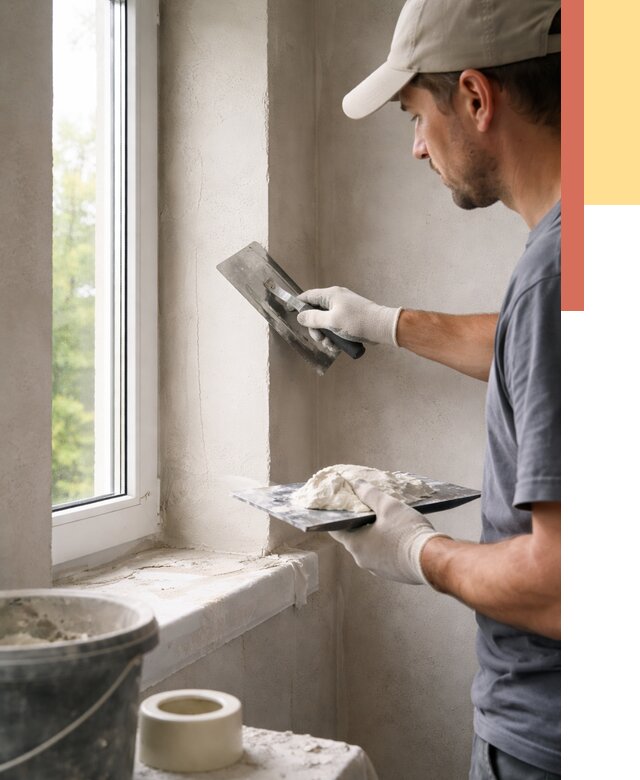 Штукатурка откосов в Нижнем Тагиле от 4684 руб/м² — услуги и выравнивание под ключ | ОТДЕЛОЧНИК-Нжн