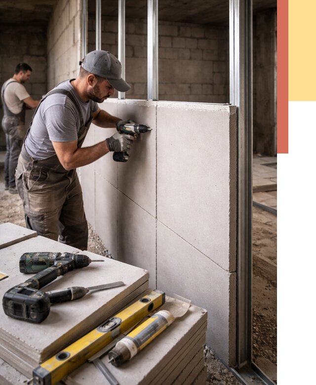 Кладка влагостойких перегородок ПГП в Нижнем Тагиле от 1249 руб. под ключ | ОТДЕЛОЧНИК-Нжн