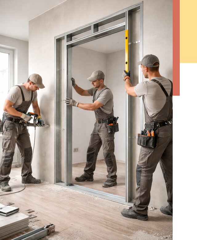 Устройство дверного проема в перегородке в Нижнем Тагиле от 4684 руб. под ключ | ОТДЕЛОЧНИК-Нжн