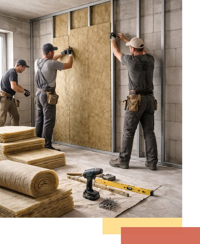 Шумоизоляция перегородок из блоков в Нижнем Тагиле — монтаж и защита шумоизоляцией