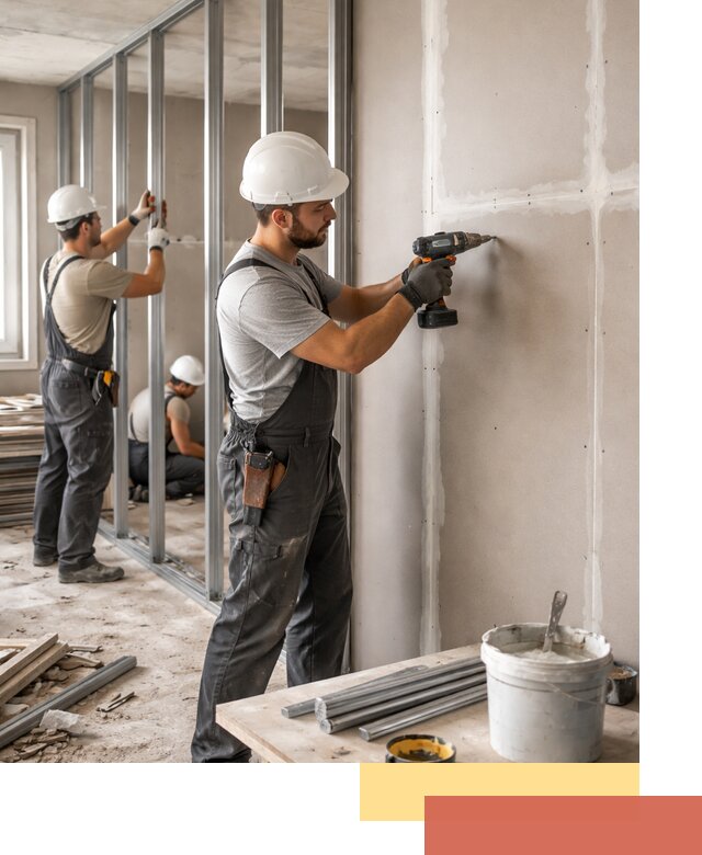 Перегородки из огнестойкого гипсокартона в Нижнем Тагиле под ключ