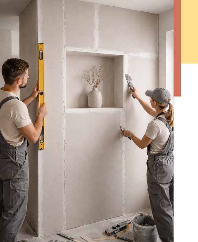 Перегородка из гипсокартона с нишей в Нижнем Тагиле от 3383 руб. под ключ | ОТДЕЛОЧНИК-Нжн