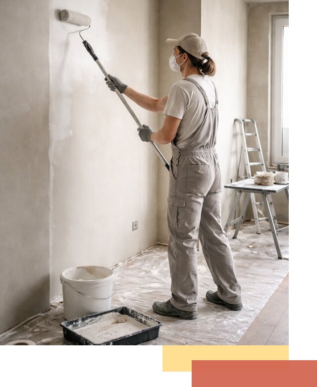 Покраска перегородок из гипсокартона в Нижнем Тагиле качественно и недорого