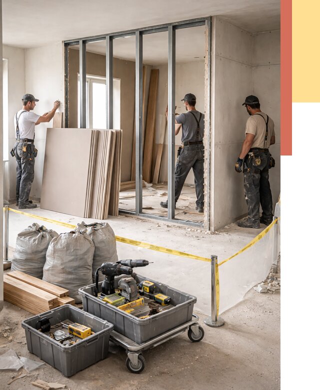 Перенос гипсокартонной перегородки в Нижнем Тагиле под ключ от 4684 руб. | Демонтаж и монтаж – ОТДЕЛОЧНИК-Нжн