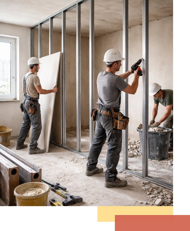 Перенос гипсокартонной перегородки в Нижнем Тагиле профессионально и быстро