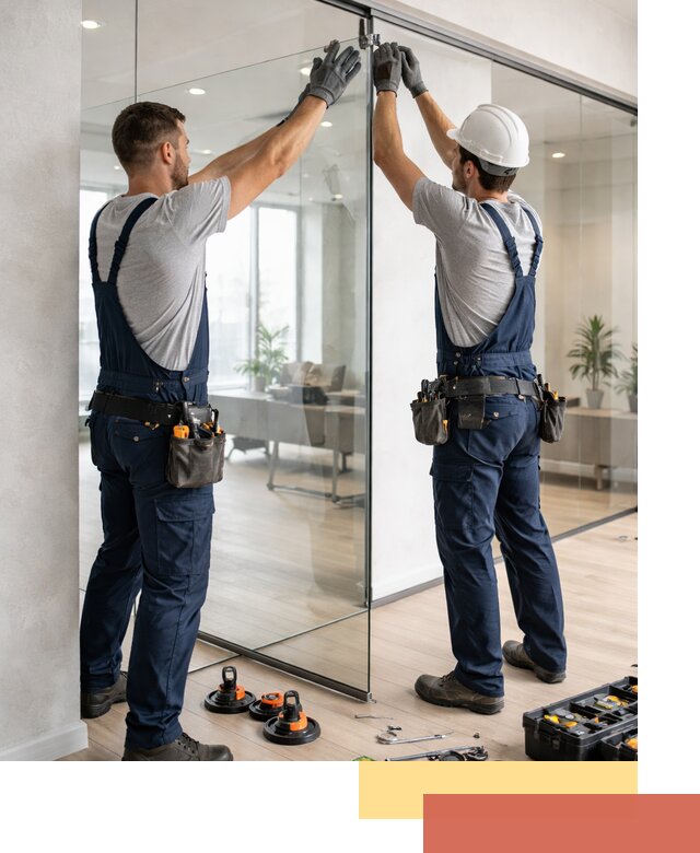 Безрамные стеклянные перегородки под ключ в Нижнем Тагиле