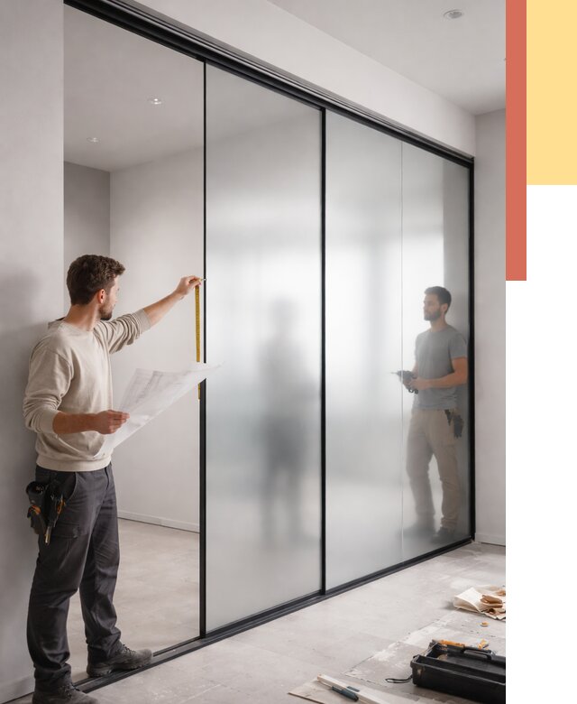 Матовые стеклянные перегородки в Нижнем Тагиле от 8848 руб. — монтаж и установка | ОТДЕЛОЧНИК-Нжн