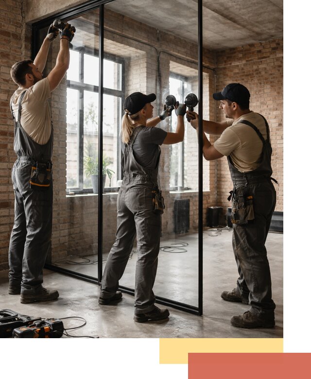 Стеклянные перегородки лофт — изготовление и монтаж в Нижнем Тагиле