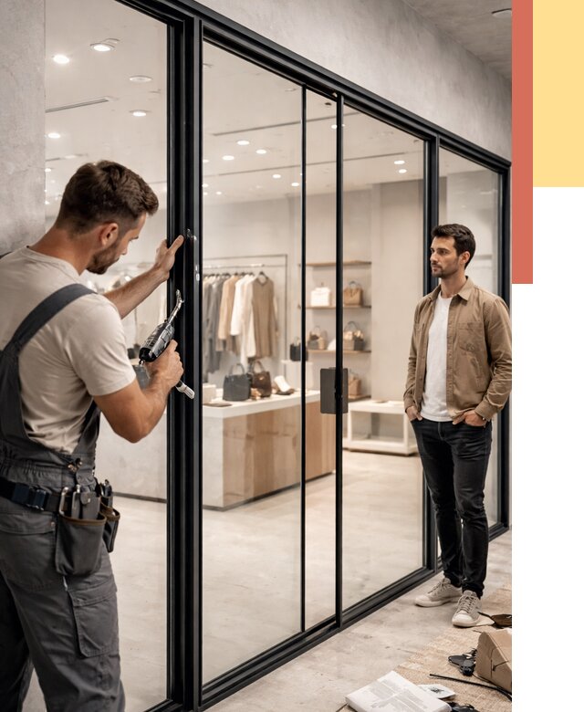 Стеклянные перегородки для магазинов в Нижнем Тагиле от 8535 руб. под ключ | ОТДЕЛОЧНИК-Нжн