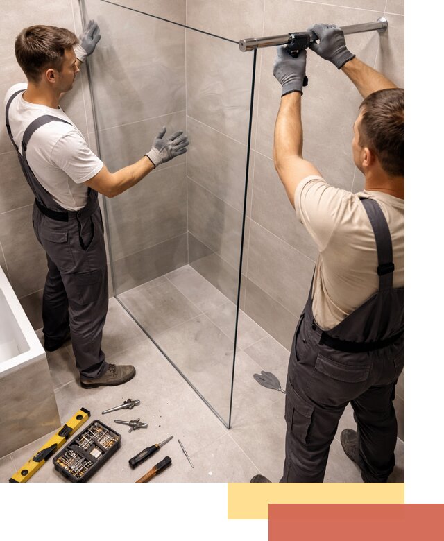 Стеклянные перегородки для душа в Нижнем Тагиле — изготовление и монтаж