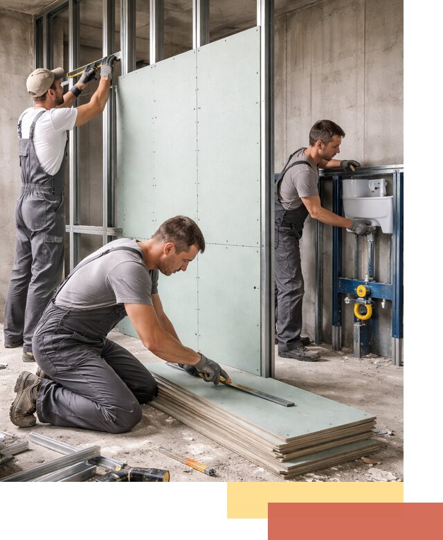 Монтаж и ремонт сантехнических перегородок в Нижнем Тагиле